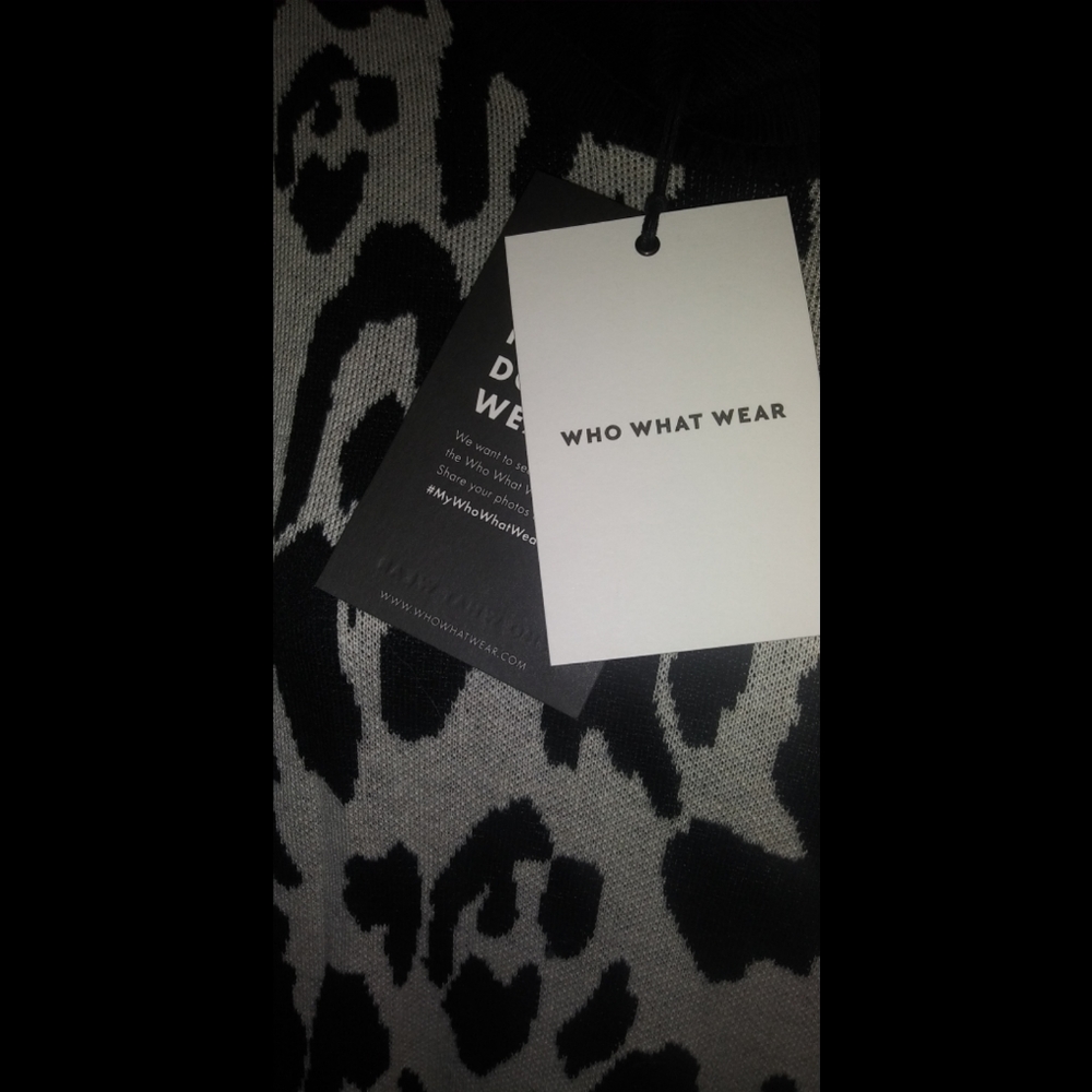 Who What Wear Leopard Sweater Dress - Picture 10 of 14